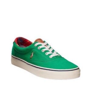 new mens 10 polo ralph lauren keaton pony canvas sneaker green